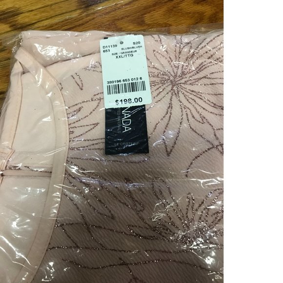 Le Chateau PLUS SIZE Blush Pink Rose Gold Champagne Fit Flare Prom summer dress - Picture 8 of 9